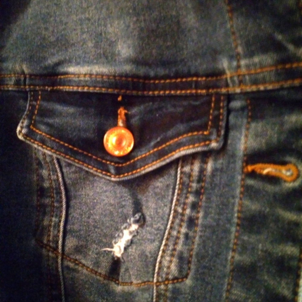 Wax Collection Denim Jacket with Orange Stitching 🔥